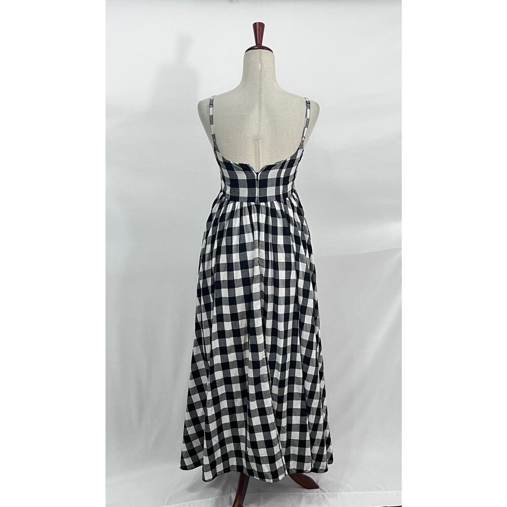 AZEEZA Sz XS Rachel Gingham Midi Dress NWT - Picture 6 of 14